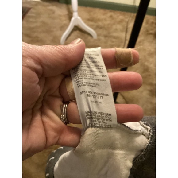 California Who.A.U Gray Quilted Windowpane Letterman Sweatshirt Top Size S - Picture 9 of 9